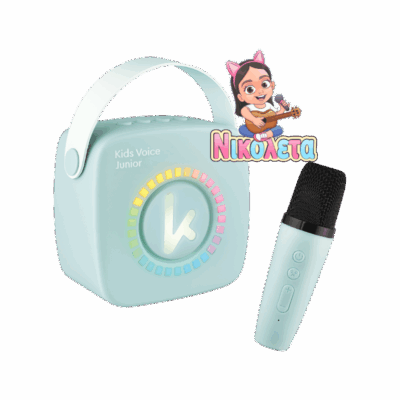 Kiddoboo mini Karaoke Speaker & Mic Blue + NikoletaTV