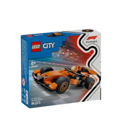 City F1 Driver With McLaren Race Car