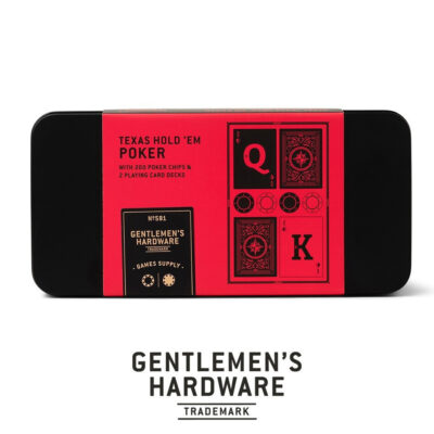 Texas Hold'em 200 Μάρκες Poker σε Μεταλλικό Κουτί - Gentlemen's Hardware