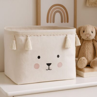 Υφασμάτινο καλάθι αποθήκευσης τετράγωνο Κουνελάκι