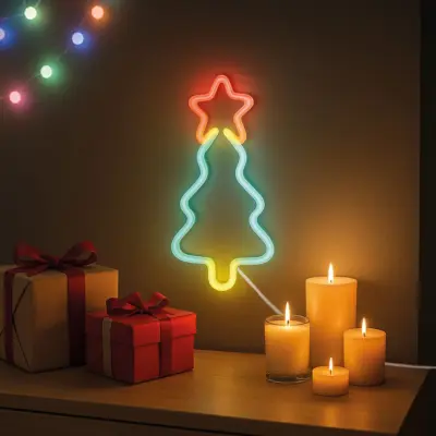 Neon-Effect LED Lamp - Xmas Tree - It's a Sign