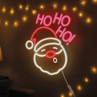 Neon-Effect LED Lamp - Santa Claus - It's a Sign