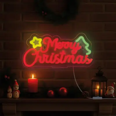 Neon Effect Led Lamp - Merry Xmas - It's a Sign