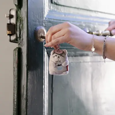 Kitty Plush Key Ring - Tiny Super Soft!