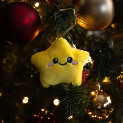 PLUSH CHRISTMAS DECORATION- STAR - OH-OH-OHRNAMENTS
