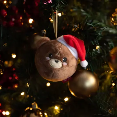 PLUSH CHRISTMAS DECORATION- TEDDY - OH-OH-OHRNAMENTS