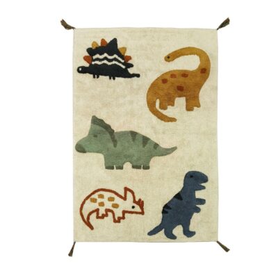 Βαμβακερό, πλενόμενο χαλί "Choose Your Dino" - 100*140 cm