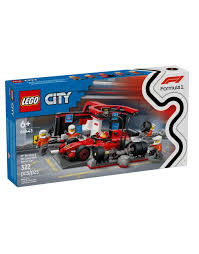 City F1 Pit Stop & Pit Crew With Ferrari Car