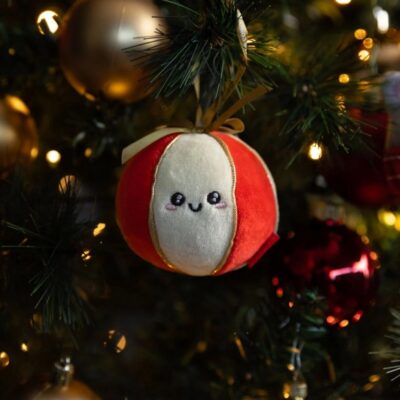 PLUSH CHRISTMAS DECORATION - BALL -OH-OH-OHRNAMENTS