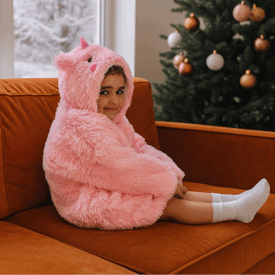 Κουβέρτα Hoodie με κουκούλα και μανίκια Unicorn