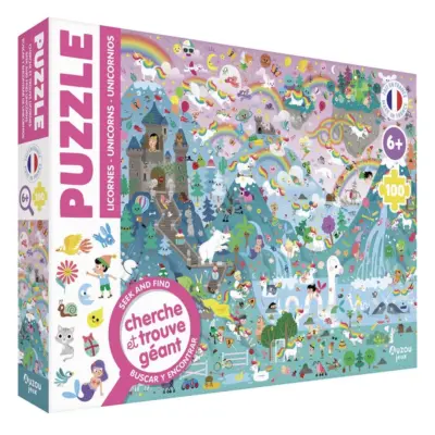Seek and Find Puzzle - 100 pcs - Unicorns