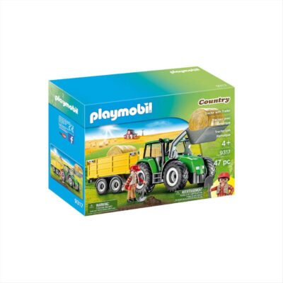 Τρακτέρ με ρυμουλκούμενη καρότσα